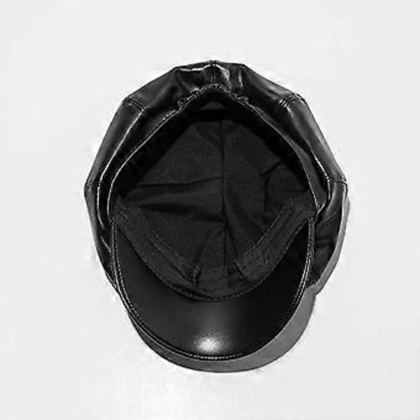 Newsboy-kepsar för kvinnor, PU-läder Cabbie Painter Hatt Gatsby Ivy Basker