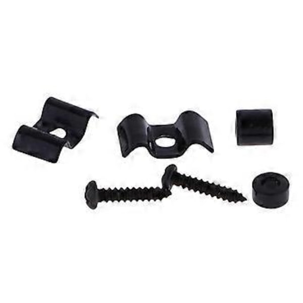 7-10 stk. Guitar Roller String Tree Guide Retainer Sæt til Elektrisk Guitar Sort (10 stk.)