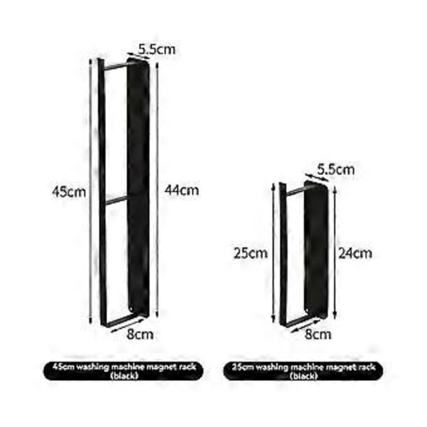 Magneettinen vaateteline, säilytysteline, tilaa säästävä sivuteline, seinään kiinnitettävä pyyheteline lisätilaa varten 25cm