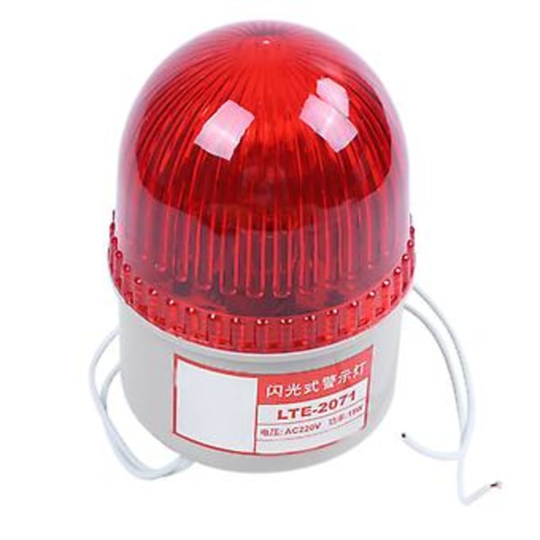 AC 220V 15W Röd Ljus Industriell Signal Torn Blinkande Varningslampa
