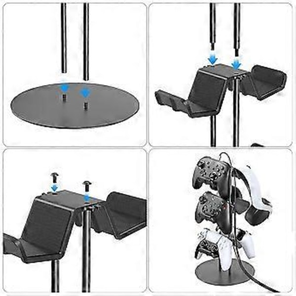 Controller Holder, Controller Stand, 3-trins Controller og Headset Holder til Universelle Headsets og Controllers