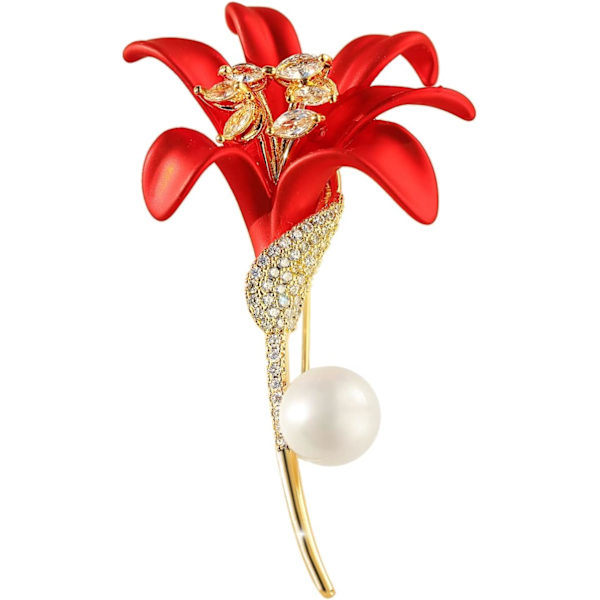 Blomsterserie Broschnålar för kvinnor Mode Kostym Pärlblomma Designer Brosch & Pins Smycken Julgåva