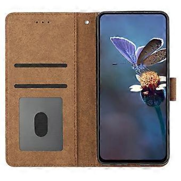 Til Samsung Galaxy A35 5G Etui PU Læder Wallet Stand Sommerfugl Præget Telefon Cover (Style D)