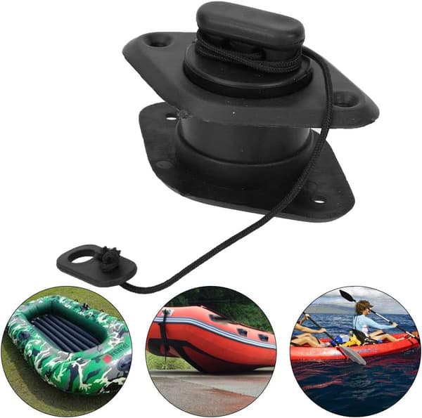 Hållbar PVC avloppsventil plugg kit, med rep, Scupper ventil kit, båt tillbehör, backventil inline ventil, för kajak, gummidinghy