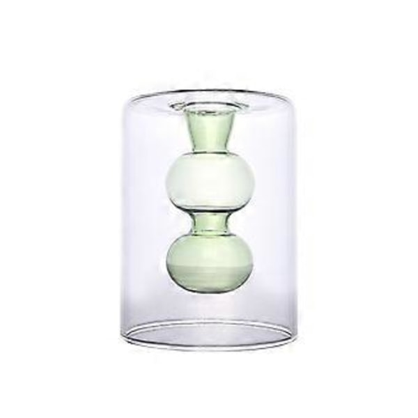 Retro Glasvas Nordisk Blomsterarrangemang Hydroponisk Behållare Multifunktionell Elegant Aromaterapiflaska för Heminredning ( )