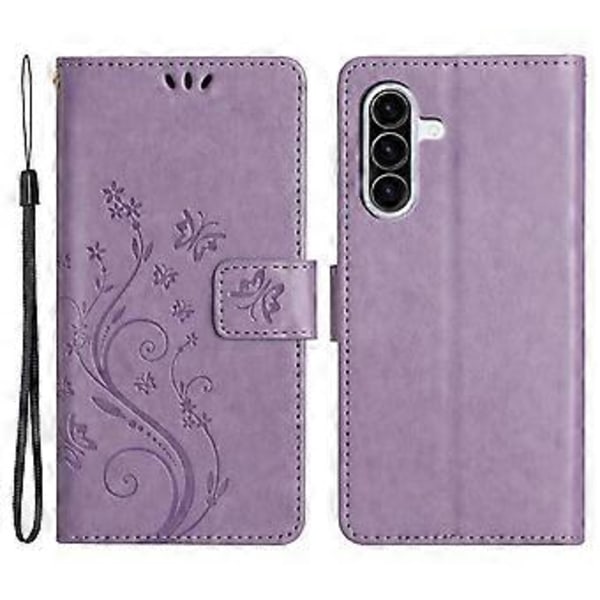 Til Samsung Galaxy A26 5G Etui PU Læder Telefon Wallet Cover med Rem (Style G)