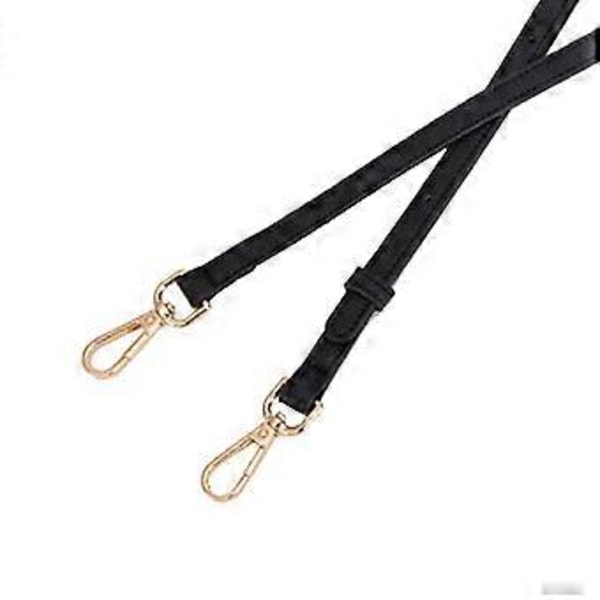 PU Läder Axelrem Ersättning Justerbar Väskrem för Axelväska Crossbody Väska Portfölj Skolväska DIY Väsk-tillverkning (Svart)