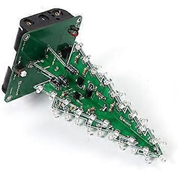 LED Julgranssats Färgglad 3D Julgran LED Kretsdelar med Blinkande Elektronisk DIY-Sats Semestergåva