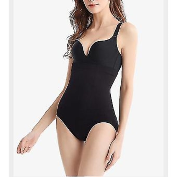 Postpartum Hög Midja Kroppsformande Magebyxor Underkläder (XS-S svart)