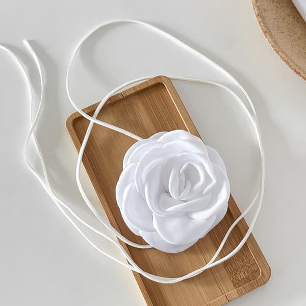 Hvid 145-150CM Rose Multifunktionel Rem Rose Halskæde