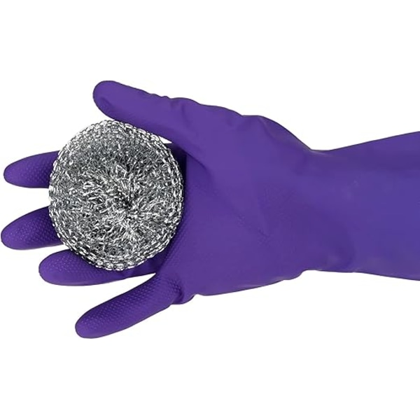 Set med 3 rostfria svampar för metallgrytor, flerfärgade