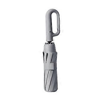 Ring Spänne Paraply Automatiskt Hopfällbart Paraply Lättvikts Reseparaply för (Grå 106cmx71cm)