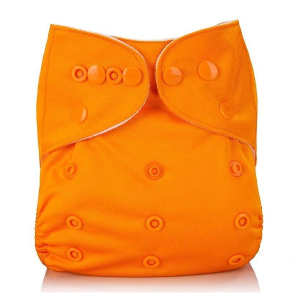 Baby Cloth Diaper Pocket Orange 1 with 1 insert