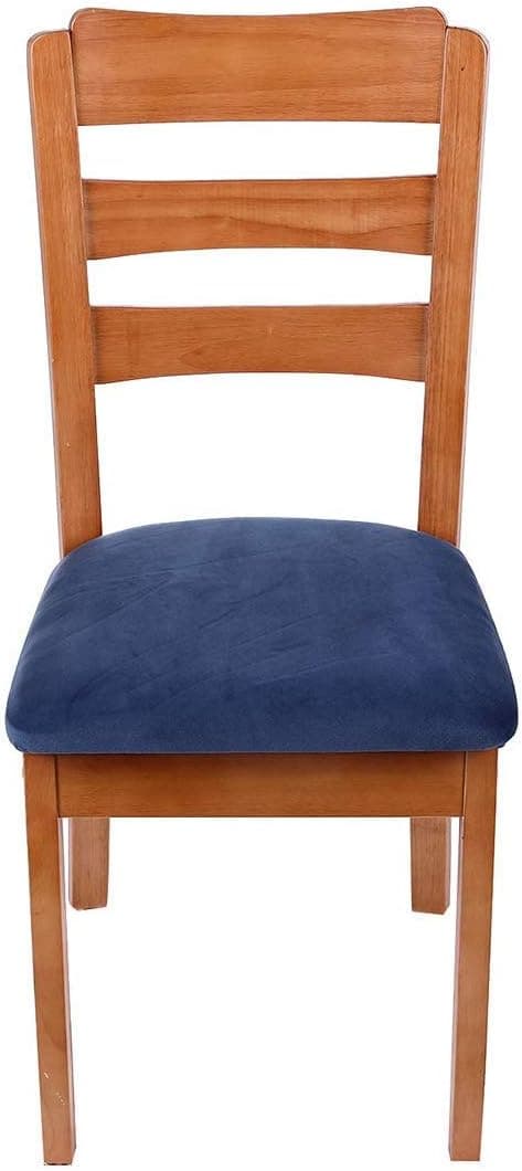 Set om 4, marinblå stretchiga stolsöverdrag för matsal, Ve