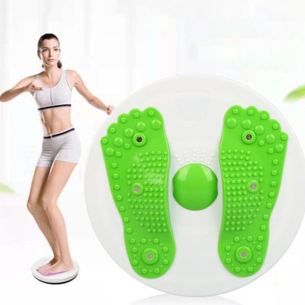 Waist Twist Exercise Board, Fitness/Aerobics Board med magneter, Waist Twist Disc/abs träningsmaskin, midjeskydd, armar, höfter och lår, grön