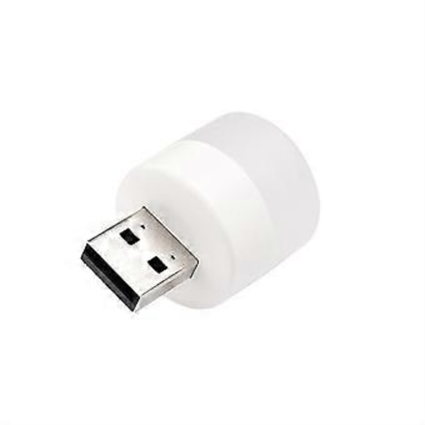 USB Nattlampa Mini LED Nattlampa USB-kontaktlampa Powerbank Laddning USB Boklampor Små Runda Läslampa Ögonskyddlampor ( )
