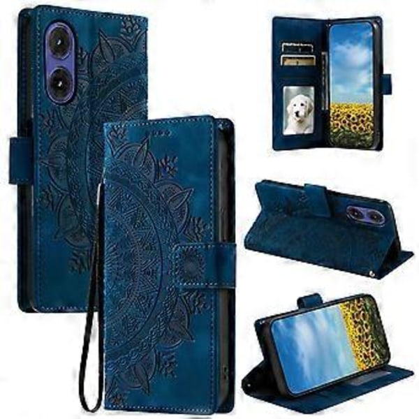 Style 018 Til Motorola Moto G85 5G Etui Præget Totem Hudfølelse Tegnebog Læder Telefon Cover (Style A)