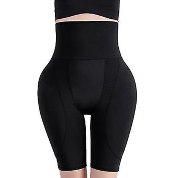 Shapewear Polstrede Numseløfter Trusser Høj Talje Trainer Til Kvinder Mavekontrol Body Shaper Hofteforstærker Lår Slankende (L SORT)