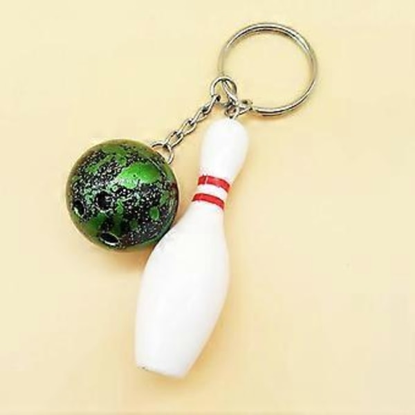 SZTXJ Blå 2 stk. Mini Simulations Bowling Bil Nøglering Tilbehør