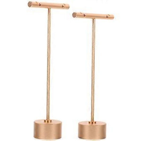 2 stk. Metal Ørering T-formet Stativ Detail Display Holder T Ørering Display Holder Smykkestativ