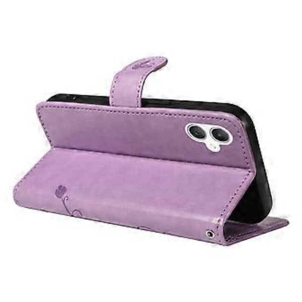 Skal till Samsung Galaxy A06 med blommönster PU Läder Plånboksfodral (Stil D)