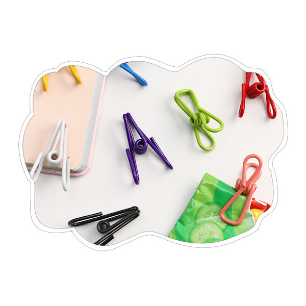 28 Pakke Forskellige Chips Pose Klips Praktisk - PVC 5,2 cm Belagt Farve