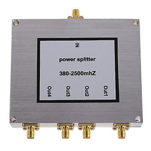 4-vejs SMA Strømsdeler 380Mhz-2500MHz, SMA Hun Strømsdeler Signal Kabel Splitter Hun Deler