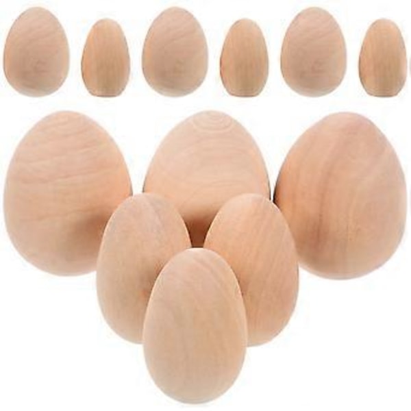 20 st Konstgjorda Ägg DIY Trä Ägg Falska Ägg Konstgjorda Kycklingägg DIY Falska Ägg Dekorationer