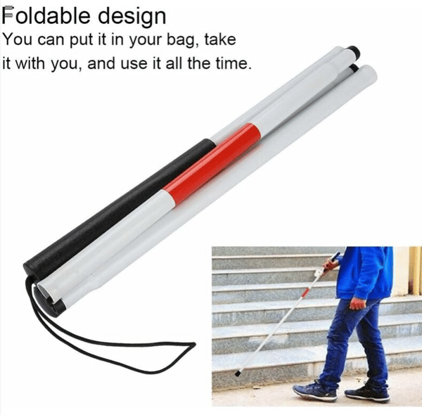 Blind Folding Bar - Hvit Lang Folding Bar for Bevegelse Rundt