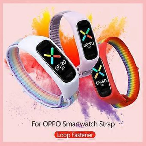 Justerbart smart klockarmband i nylon för OPPO Band Style/EVA Limited Edition - Flerfärgad (Flerfärgad)