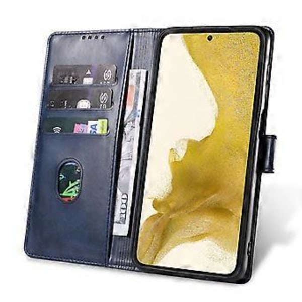 För Samsung Galaxy S23+ Repskydd Mobilskal Fyrkantigt Läder Fodral med Ställ Plånbok (Stil D)