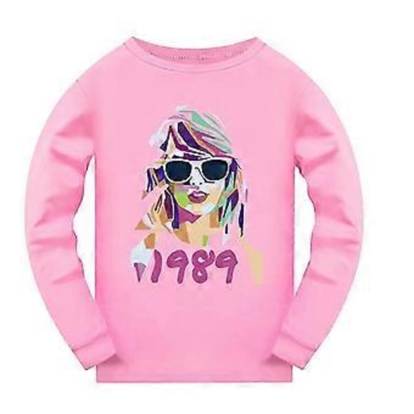 Taylor Swift Långärmad Pyjamas Set Barn Pjs Sovkläder Nattkläder Swiftie Fans Gåva (11-12 År Rosa)