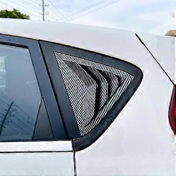 Bil Bakre Fönster Jalusi Persienner Skydd Trim för Fiesta MK7 7.5 2008-2017 Biltillbehör Kolfiber