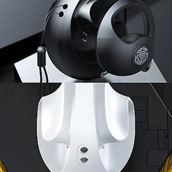Öronkrok Mini Bluetooth 5.3 Headset, Hörlurar Öronproppar Stereo Bas Högtalare (Svart)