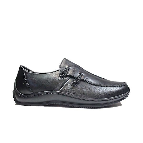 Rieker L1751-00 | Celia | Svart Läder | Dam Slip On Skor Black Eu 36