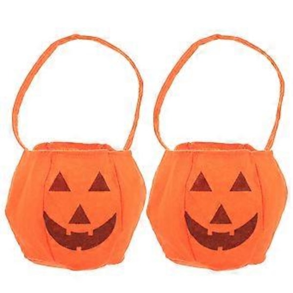 2 kpl 20x28cm Halloween-kurpitsa-kuvioinen ei-kudottu lahjakassi Kannettava piirretty karkkipussi Käsittelijät Organisaattorit Koti koristeet ostosjuhliin