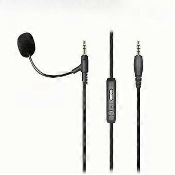 Mikrofonkabel med lydstyrkekontrol 3,5 mm Jack Gaming 120 cm 150 cm Lydkabeladapter til bærbar PC Spillekonsoller Tablet (1,5 m)