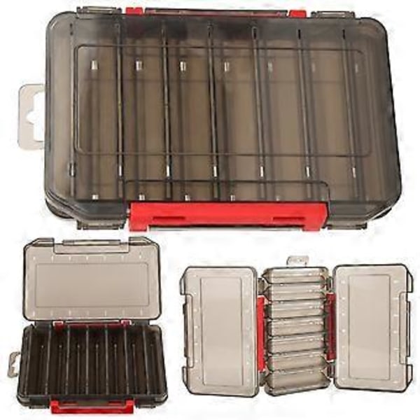 Dobbeltsidet Fiske Agnsboks Beholder Fiskegrej Lokkeboks Etui Tilbehør L( )