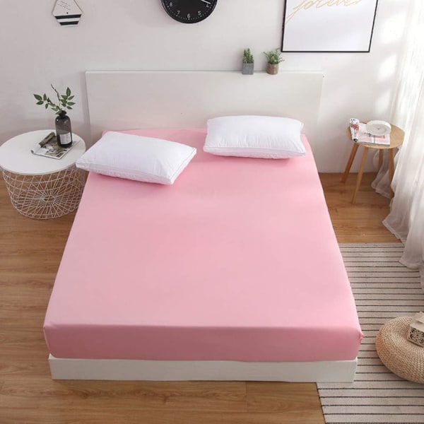 Lakan med resår, 180 x 220 cm, överdrag 30 cm, polyester madrassskydd