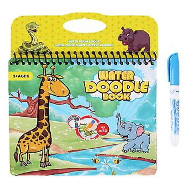 Lasten Toistuva Doodling-Vesivärimaalikirja Kynä-Leikkisetillä Lapsille Varhaiskasvatuksen Piirustuslelulahja3ML  A
