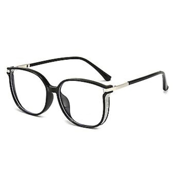 Women Ladies Fashion Blue Light Blocking Glasses, Computer Reading/Gaming/TV/Phones Glasses(250 Degree Black)