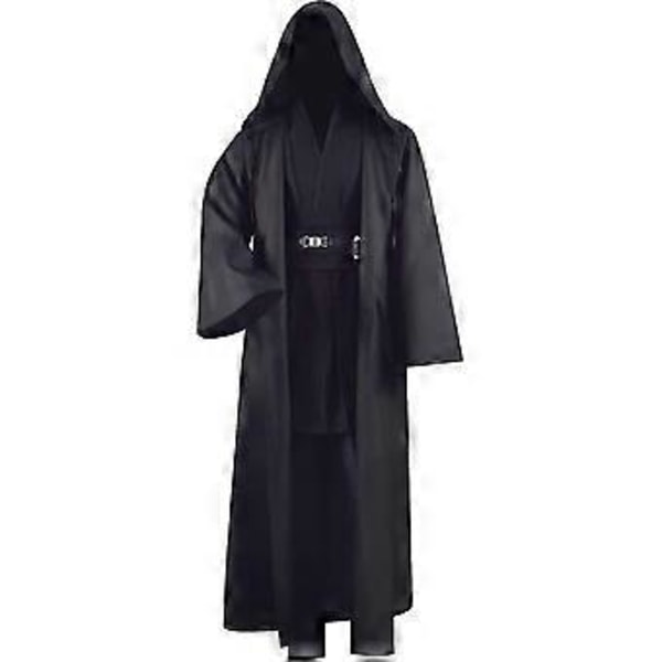 Voksen Tunic Kostume Til Jedi Outfit Skywalker Halloween Cosplay Kostume Hættetrøje Kappe Fuld Sæt Uniform Tre Versioner Z (Lille Sort)