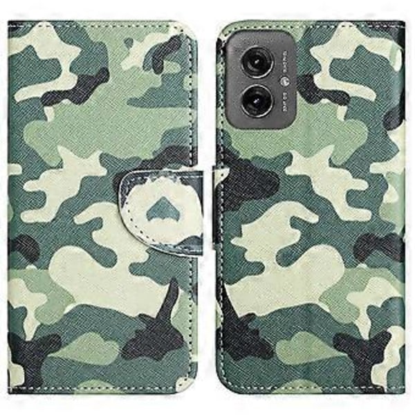 Skal för Motorola Moto G55 5G Fodral Korsstruktur Läder Telefonskal Mönstertryck (Stil D)