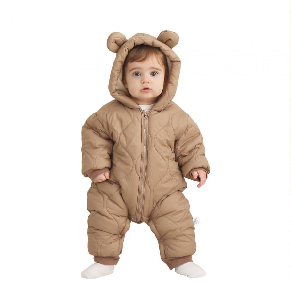 Baby Onesie Winter Clothes Baby Warm Soft Clothes Baby Sweater Jumpsuit Bear Baby Onesie 2 cm black 38  positive