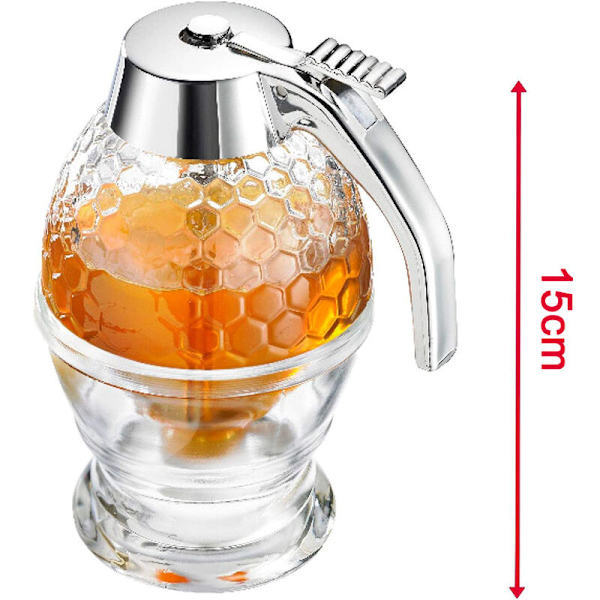 Honningsirupdispenser, 200 ml honningdispenserbeholder i akryl