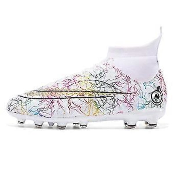 Herre Fodboldsko Skridsikre Fodboldsko Støvler Græs Fodbold Sneakers Yj068(37 hvid)