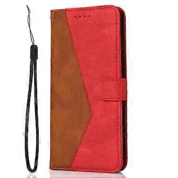 Cover til Samsung Galaxy A26 5G, farvesplejset pung, stativ, læder telefoncover med håndledsrem (Style C)