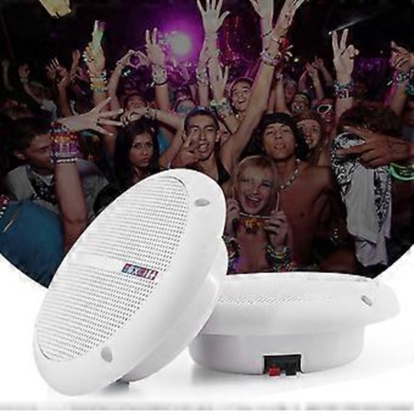 2X 60W Vedenpitävä Kattokaiutin Järjestelmä 3D Stereo Upotettava Kotiteatteri Kaiutin Vahvistin