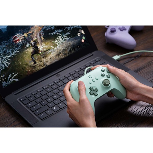 Ultimate C Wired Controller til Windows PC, Android, Steam Deck og Raspberry Pi (Field Green)