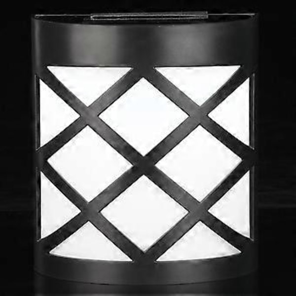 LED Solarlampa Väggmonterad Lykta för Trädgård Landskap Staket Gård (Rent Vit)